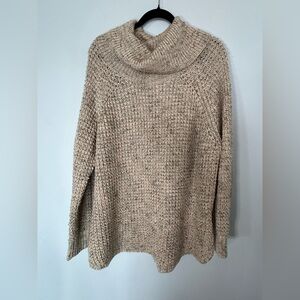 American Rag Chunky Taupe Cowl Neck Sweater